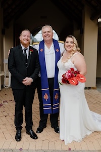 Wedding ceremony by Dr. Gerrit Rademeyer in St Lucia